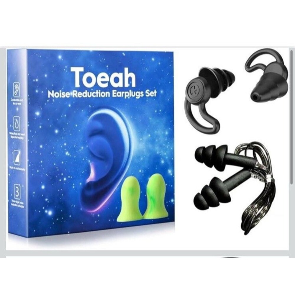 3 in 1 Ear Plugs for Noise Reduction, Ear Plugs for Sleeping Noise Cancelling
